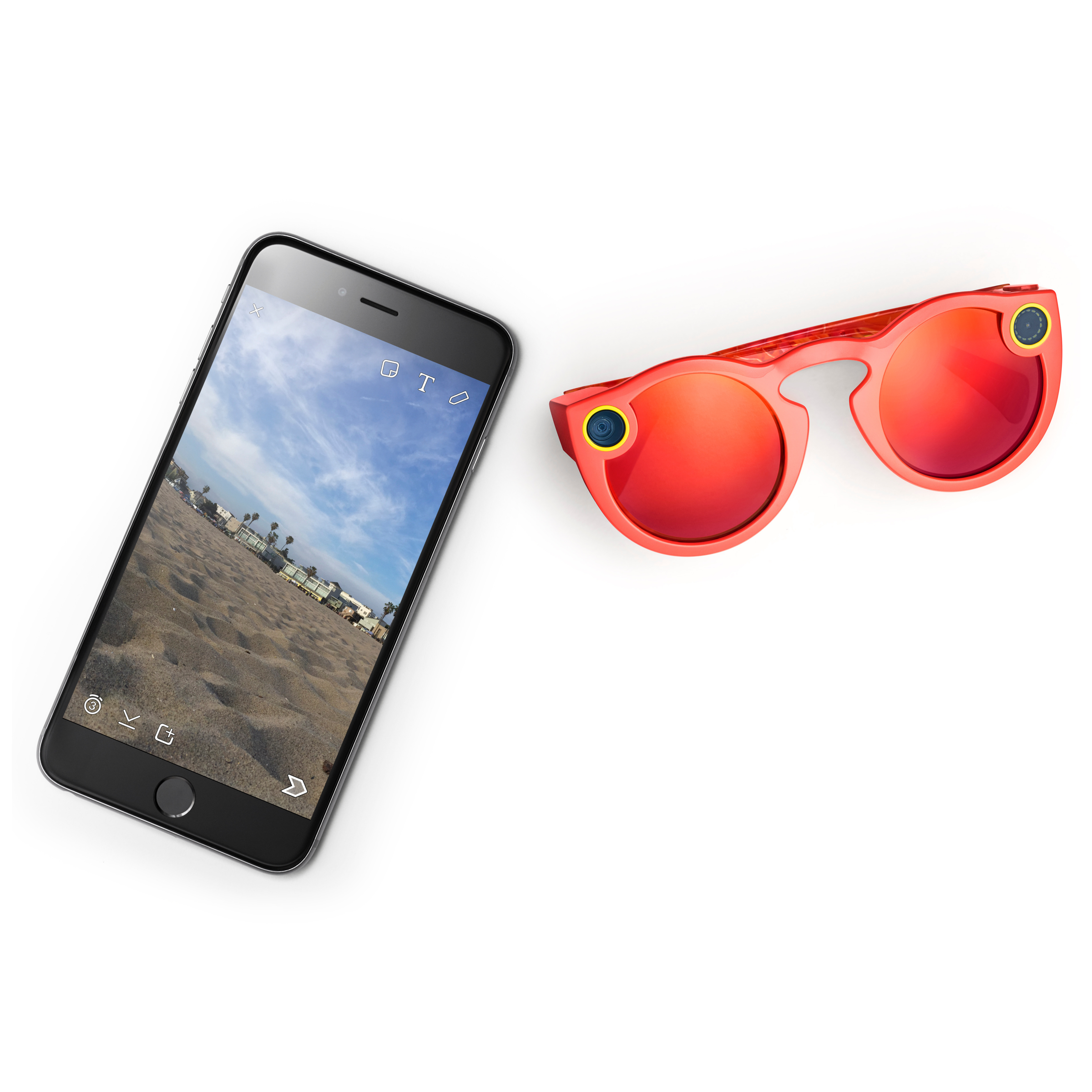 SNAPCHAT SPECTACLES SUNGLASSES CORAL (Snapchat, CAMERA)